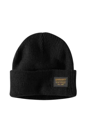 Carhartt Knit Patch Beanie in Black | 105448-N04 BLACK
