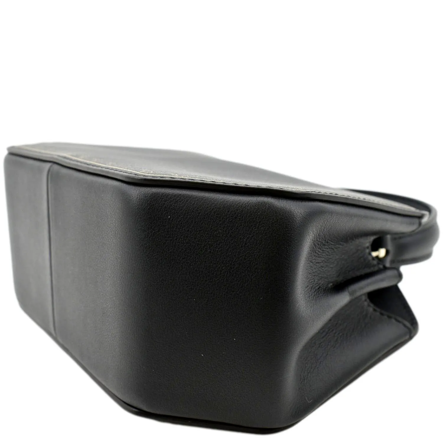 CARTIER Guirlande Mini Calfskin Leather Top Handle Satchel Bag Black