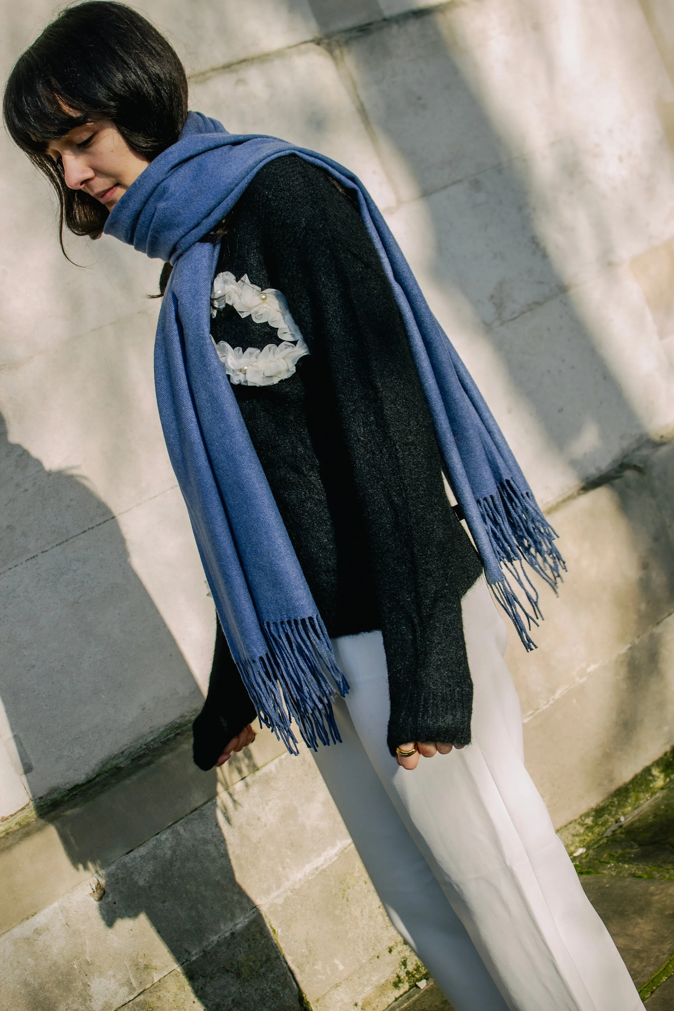 Cashmere Blend Colour Block Scarf