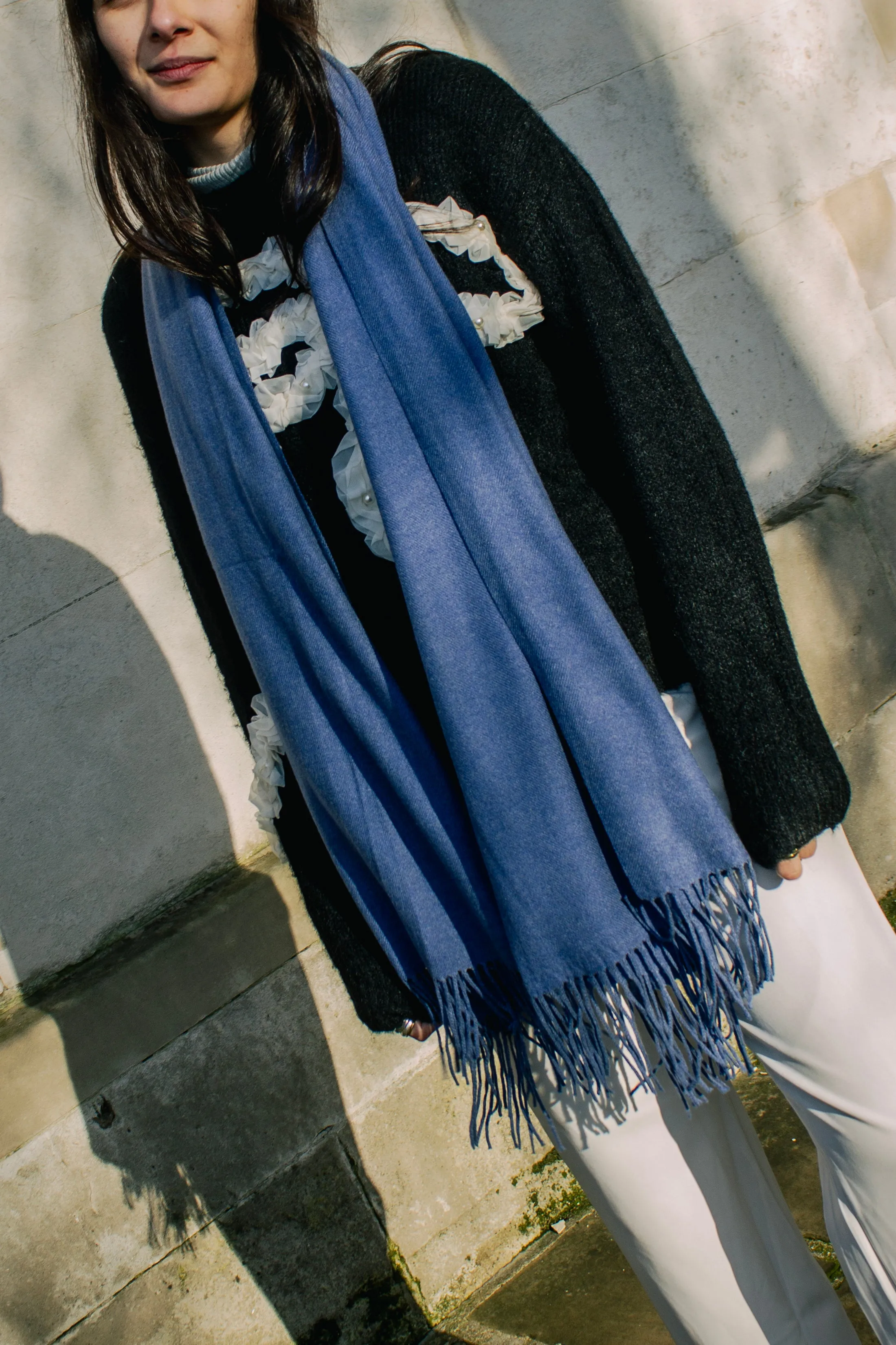 Cashmere Blend Colour Block Scarf