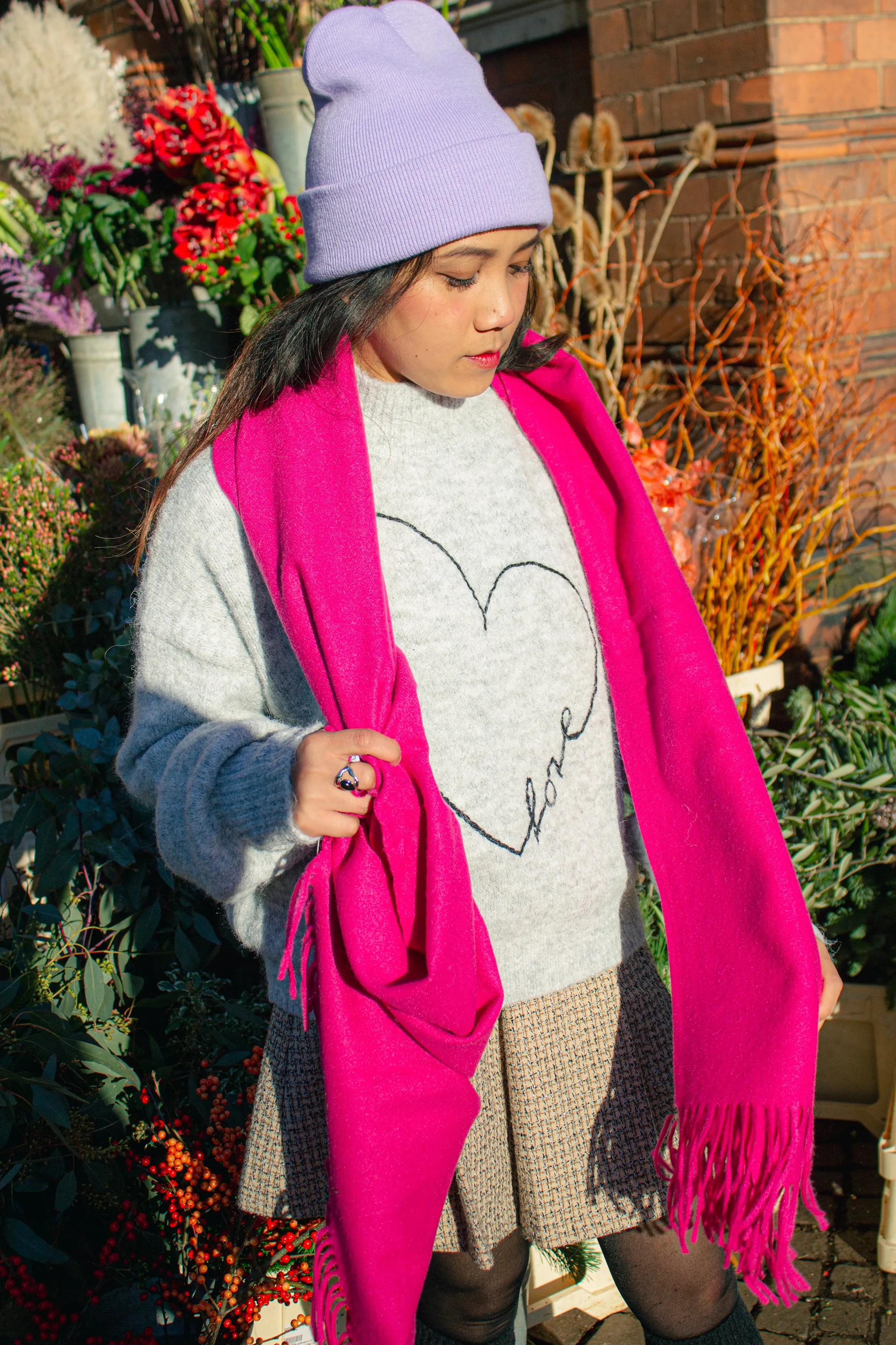 Cashmere Blend Colour Block Scarf