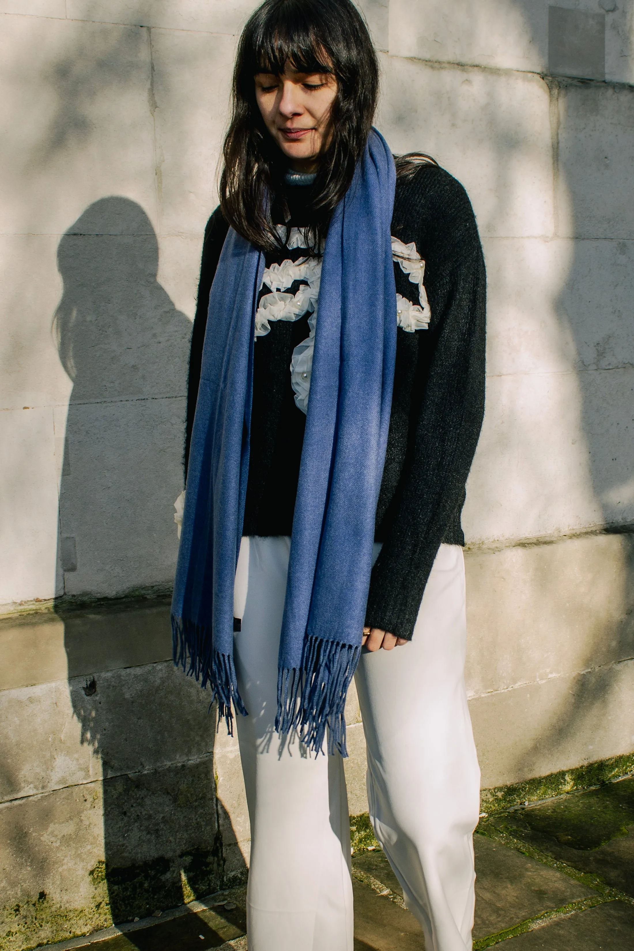 Cashmere Blend Colour Block Scarf