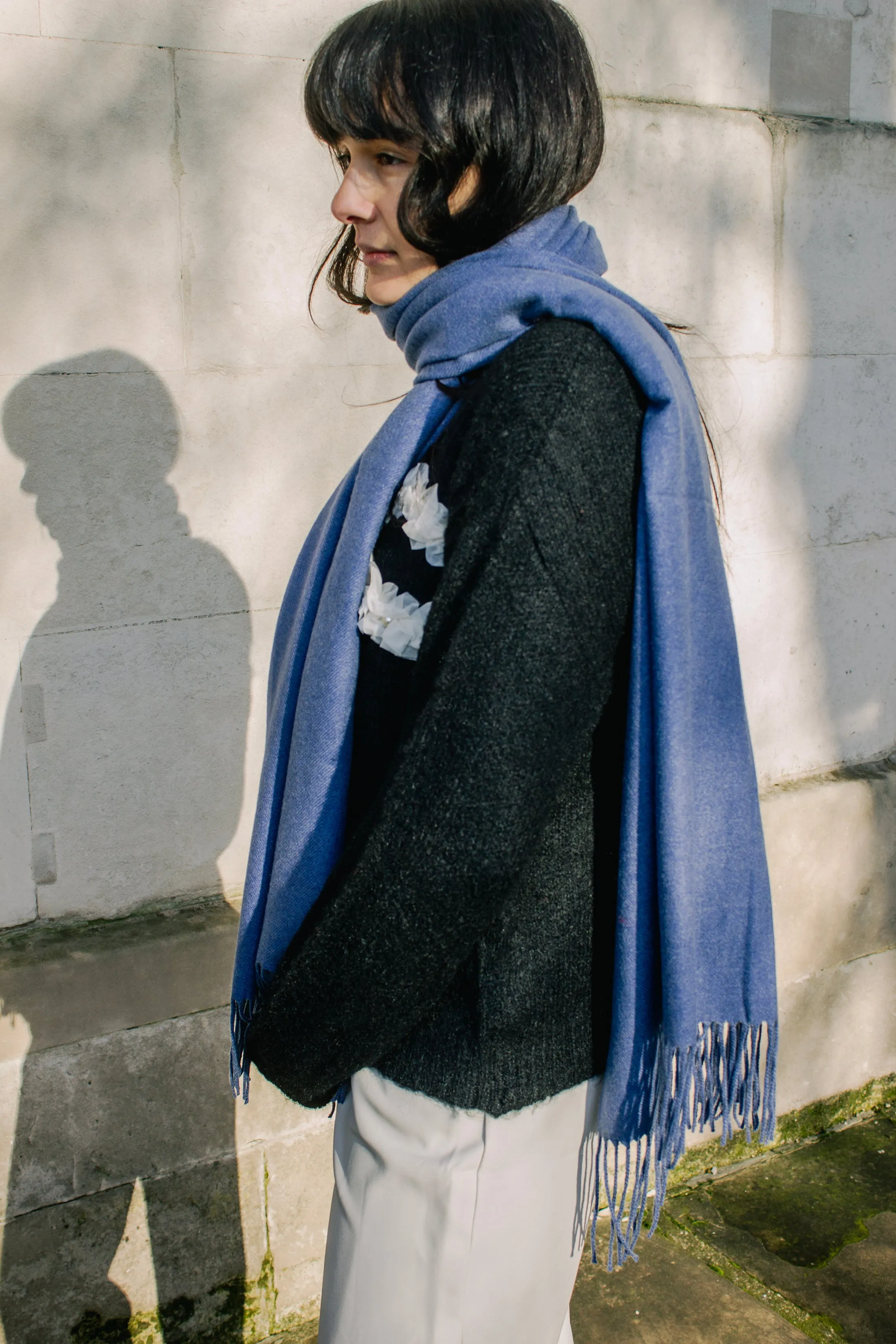 Cashmere Blend Colour Block Scarf