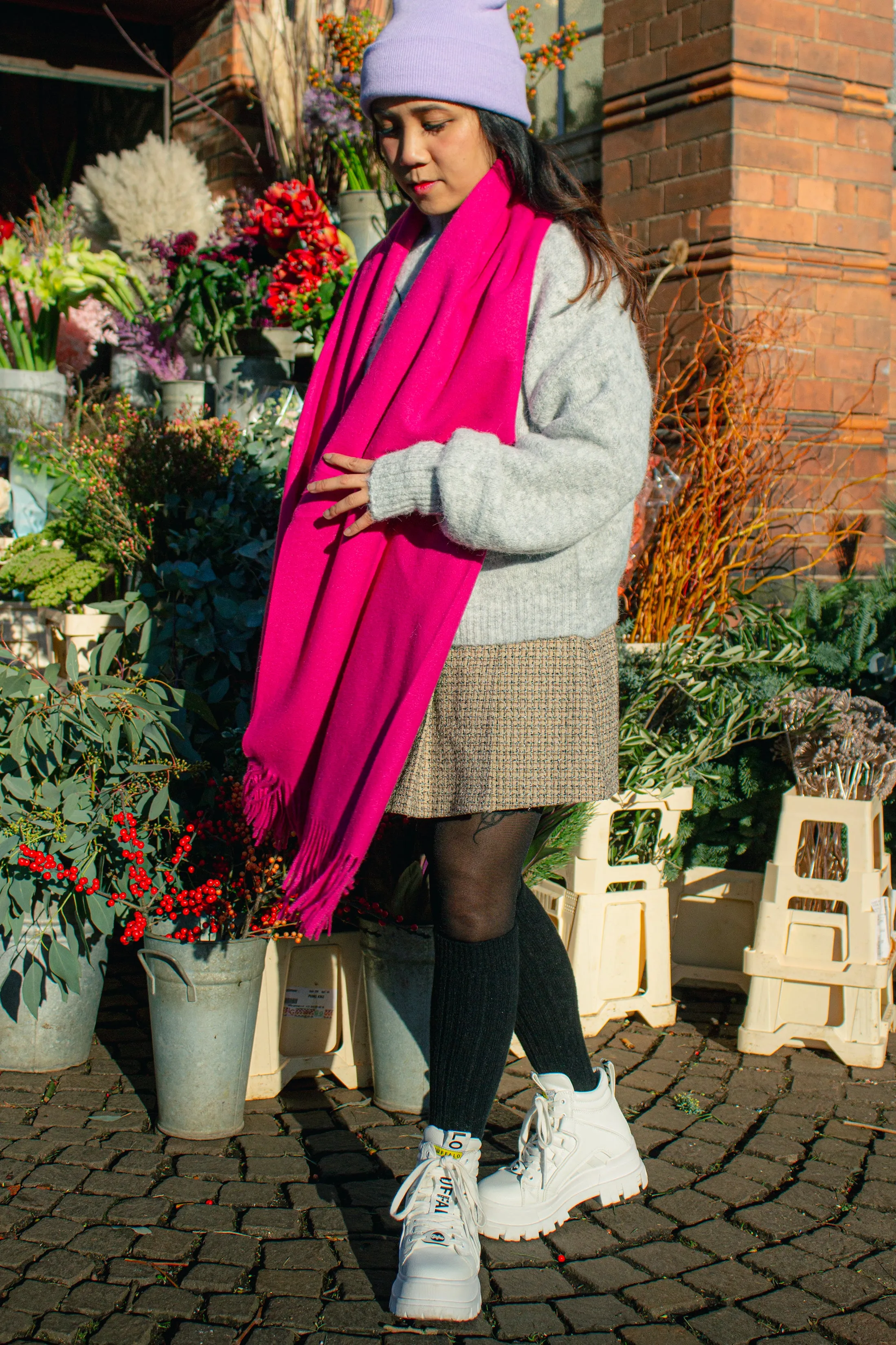 Cashmere Blend Colour Block Scarf