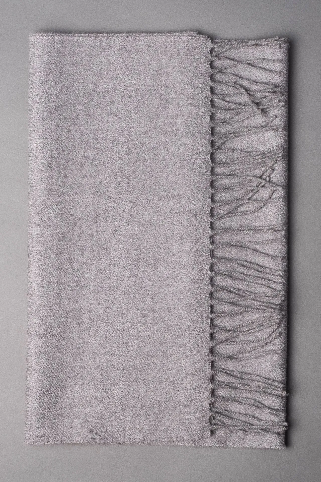 Cashmere Scarf Wide - Light Gray