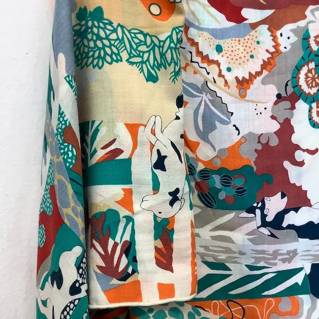 Cashmere/Silk Animal Scarf
