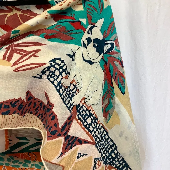 Cashmere/Silk Animal Scarf