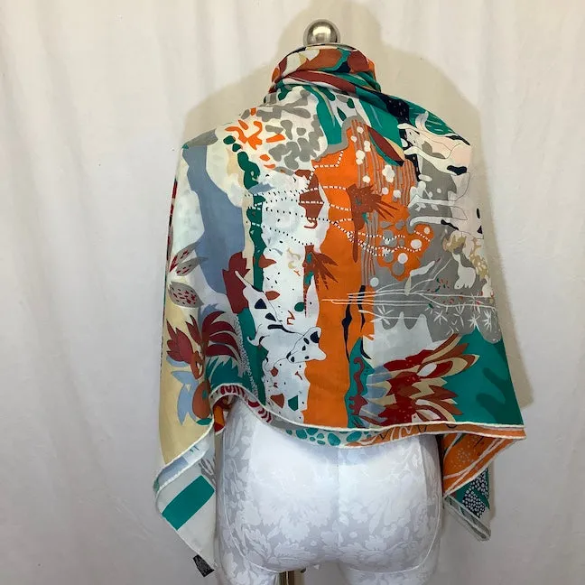 Cashmere/Silk Animal Scarf