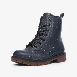 Celestial Starry Moon Vegan Leather Unisex Boots