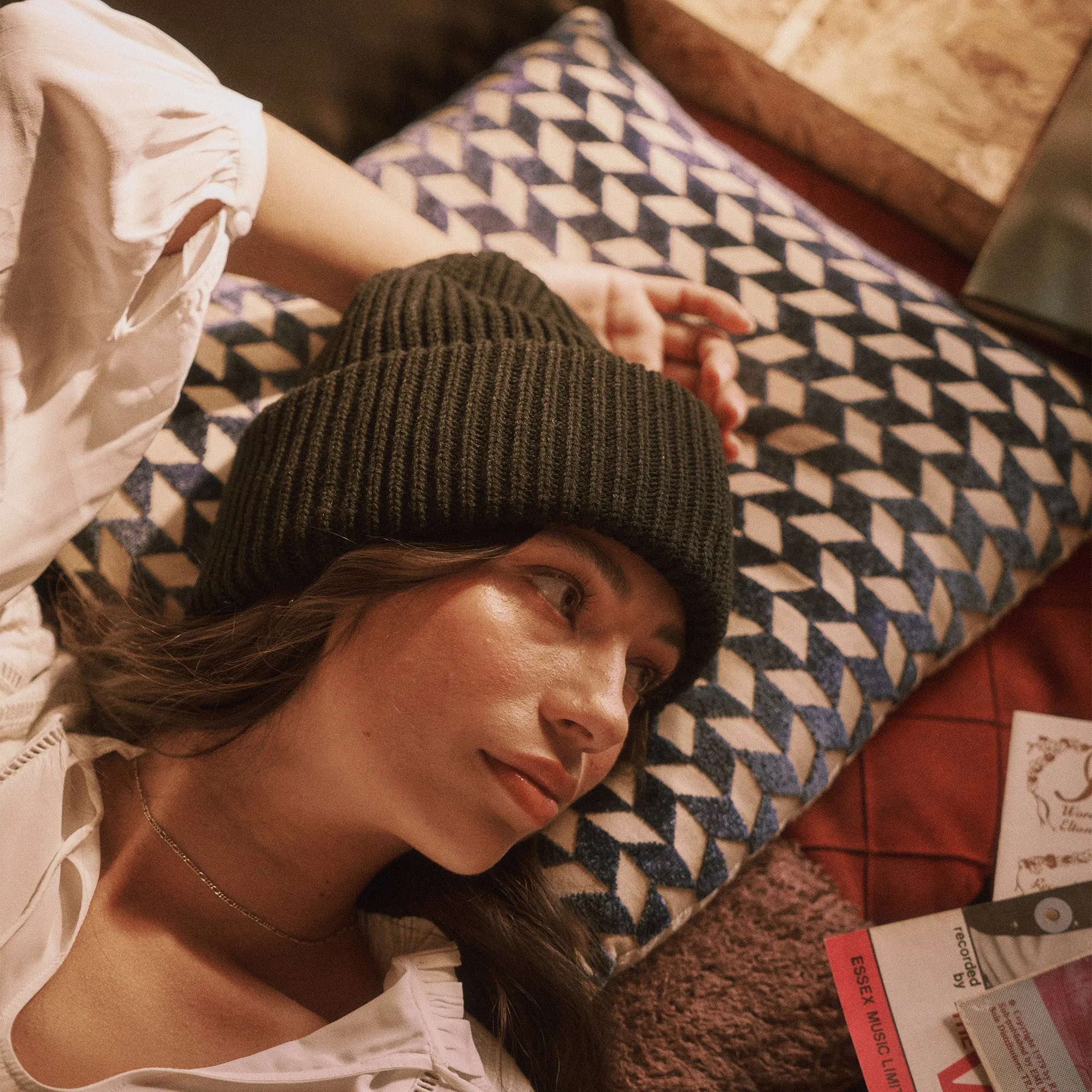 Celisa Recycled Polyester Beanie in Black