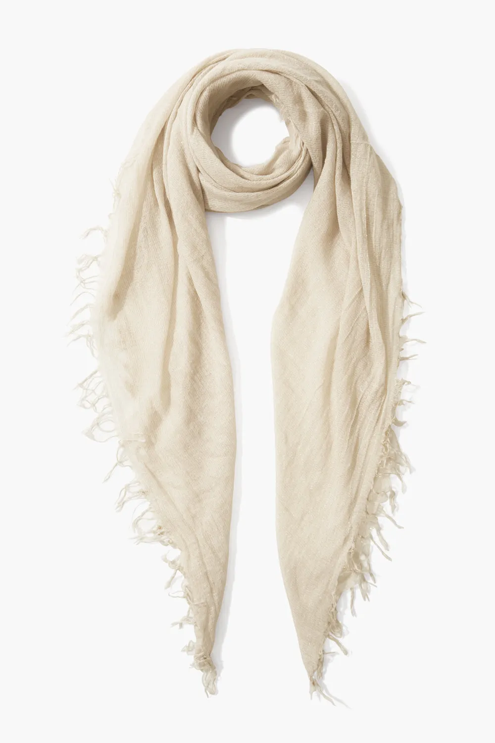 Chan Luu- Silk & Cashmere Scarf- seed pearl