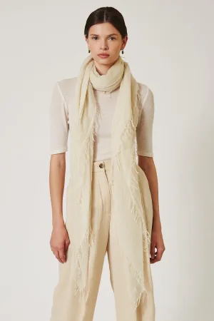 Chan Luu- Silk & Cashmere Scarf- seed pearl