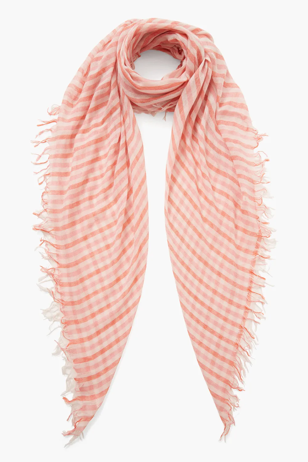 Chan Luu Stripe Cashmere & Silk Scarf- mauve chalk