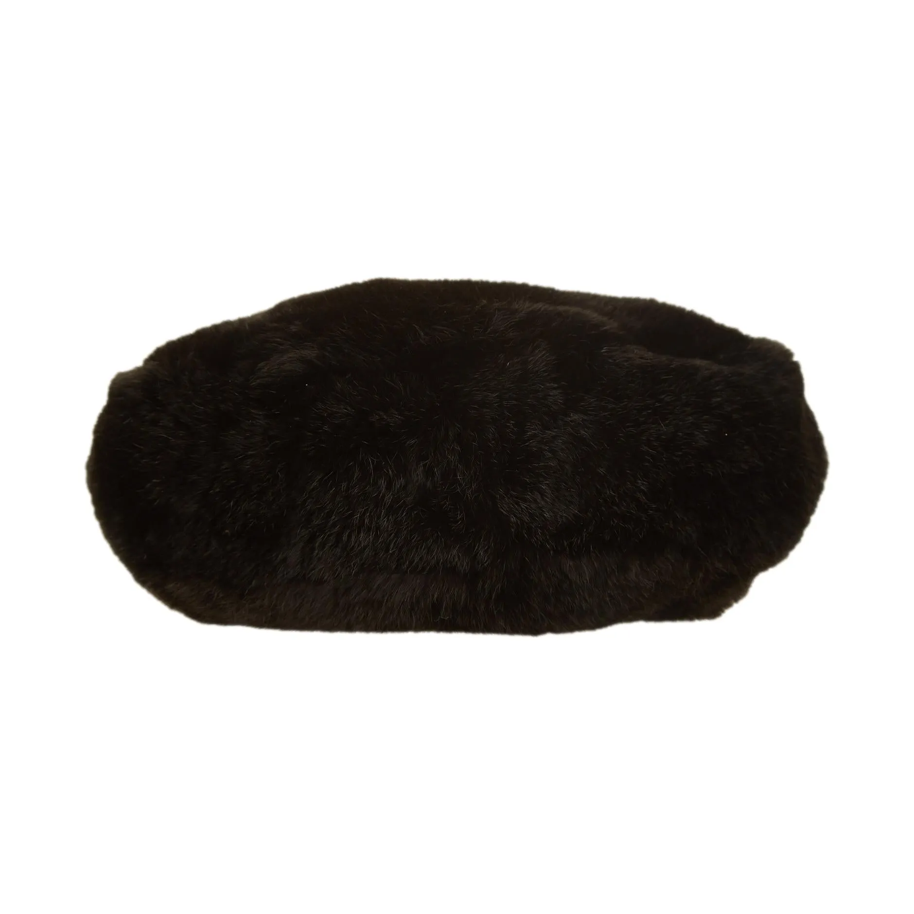 Chanel Black Fur Logo Shoulder Bag