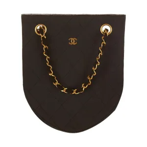 Chanel Black Quilted Satin Shoulder Bag