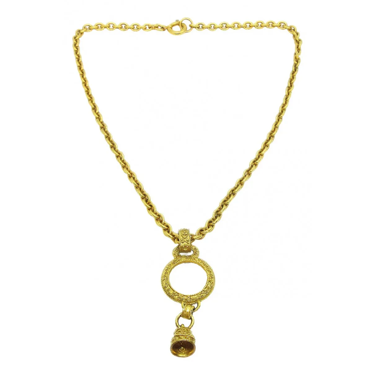 Chanel gold metal necklaces