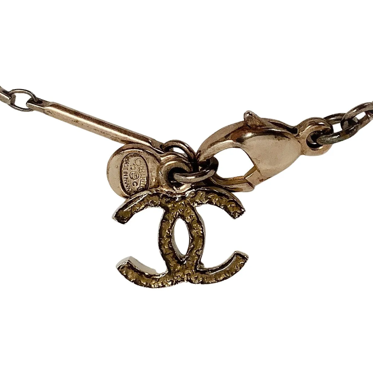 Chanel Gold Multi 2010C Charm Embellished Necklace