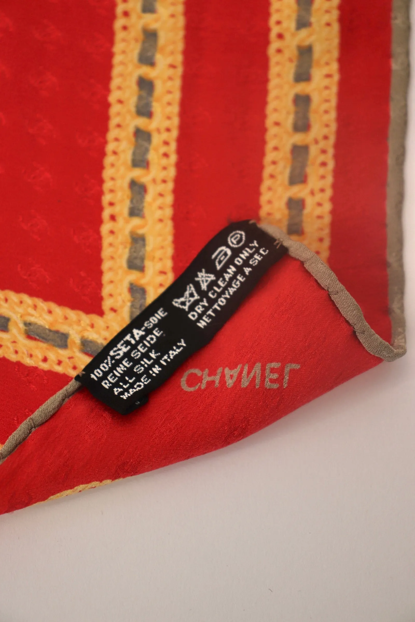 Chanel Silk Logo Ribbon Scarf*