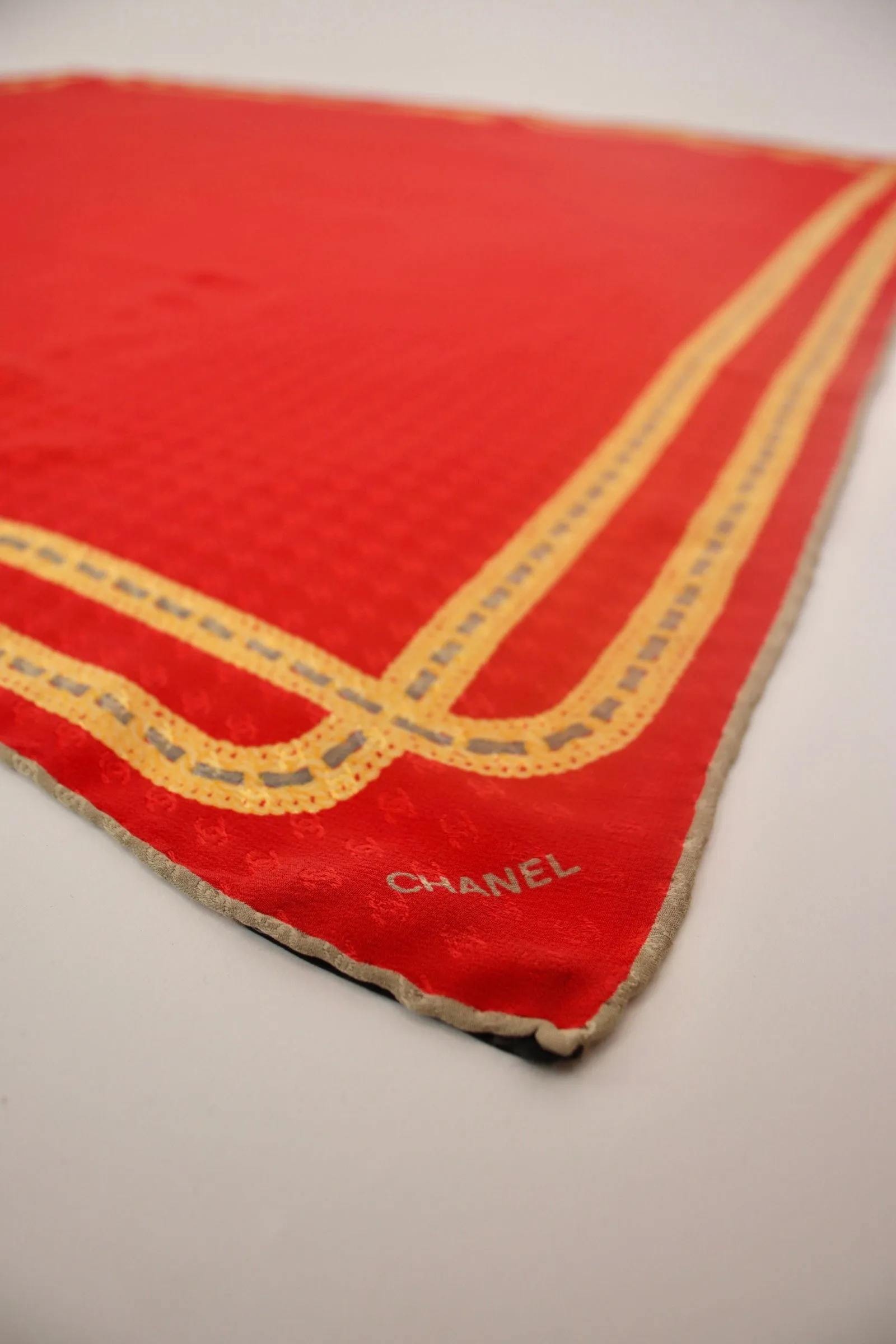 Chanel Silk Logo Ribbon Scarf*