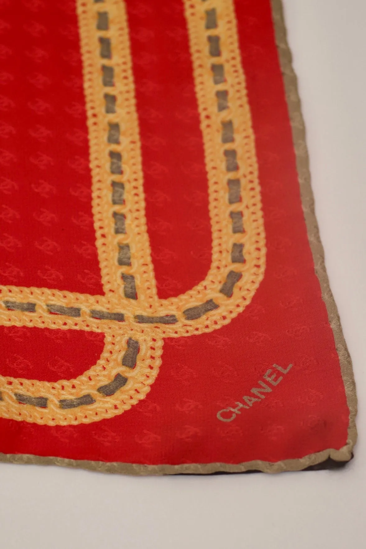 Chanel Silk Logo Ribbon Scarf*