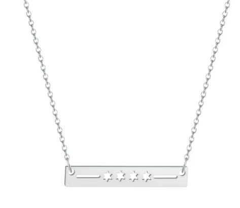 Chicago Flag Bar Pendant Necklace