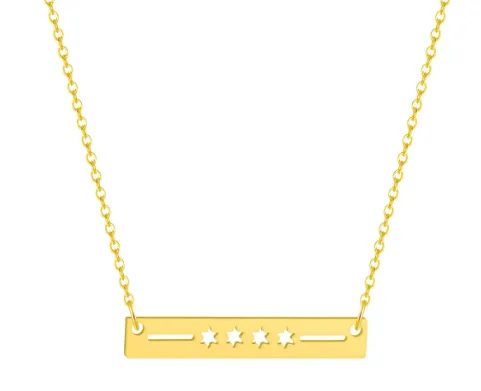 Chicago Flag Bar Pendant Necklace