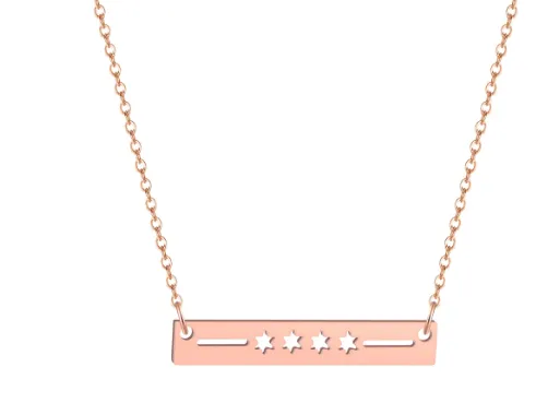 Chicago Flag Bar Pendant Necklace