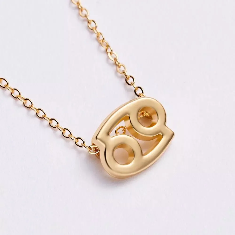 Children's Necklaces:  Steel with Gold IP Birthday Gift Zodiac Necklaces - Pisces