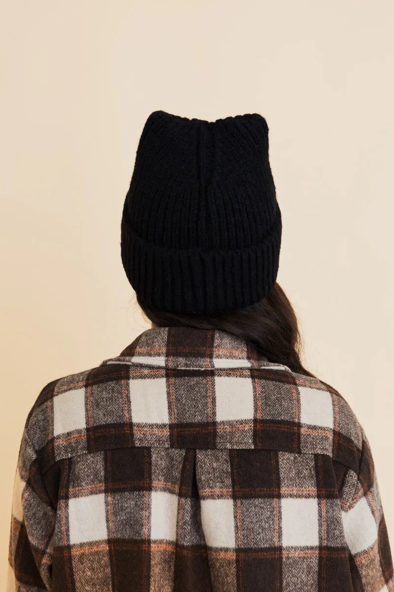 Chill Vibes Soft Ribbed Square Top Beanie- 6 colors