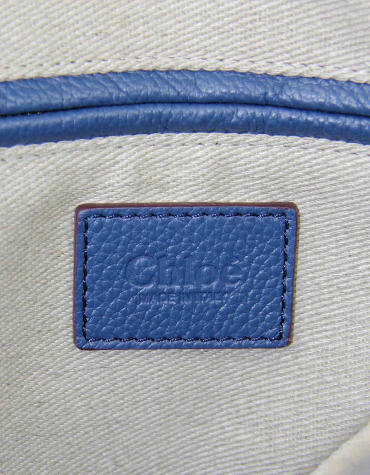 Chloe Deep Denim Blue Leather Medium Marcie Satchel Bag