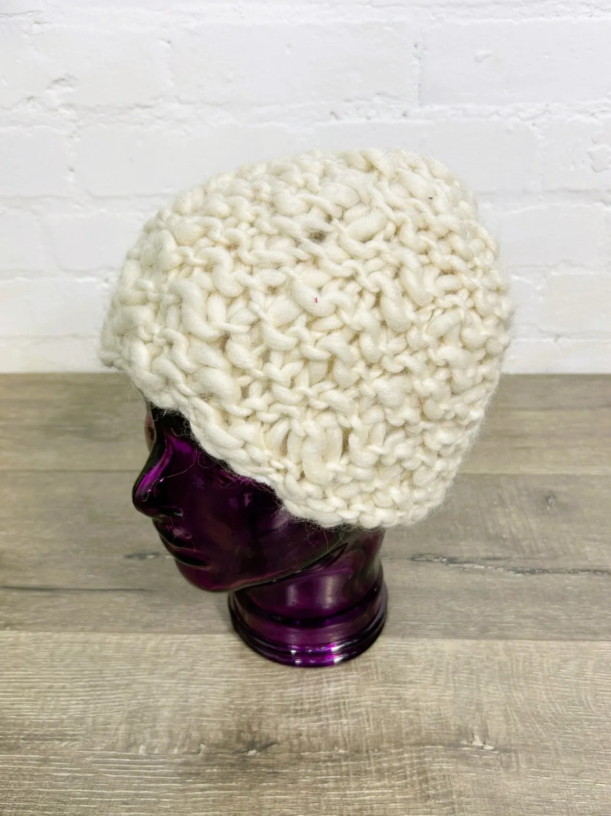 Chunky Knit Woolen Beanie Fleece Lined