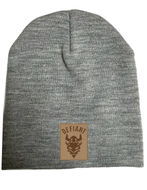 CLASSIC BEANIE HAT - with DEFIANT LEATHER PATCH - IS HERE!