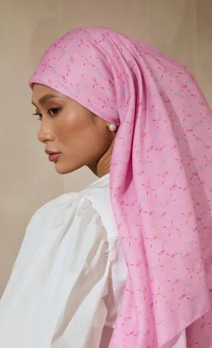 Classic Monogram dUCk Voile Square Scarf in Sherbet