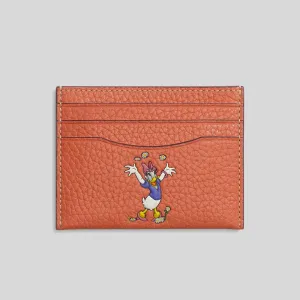 COACH Disney X Coach Card Case In Regenerative Leather Burnt Coral Multi RB-CG971