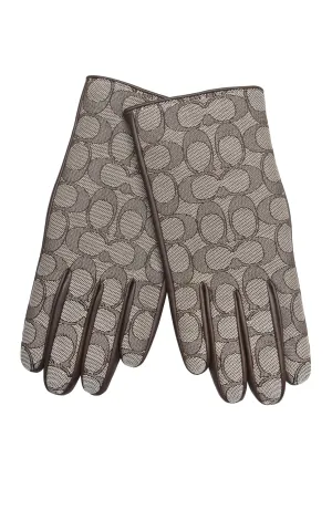 Coach SIGNATURE C LEATHER TECH GLOVE