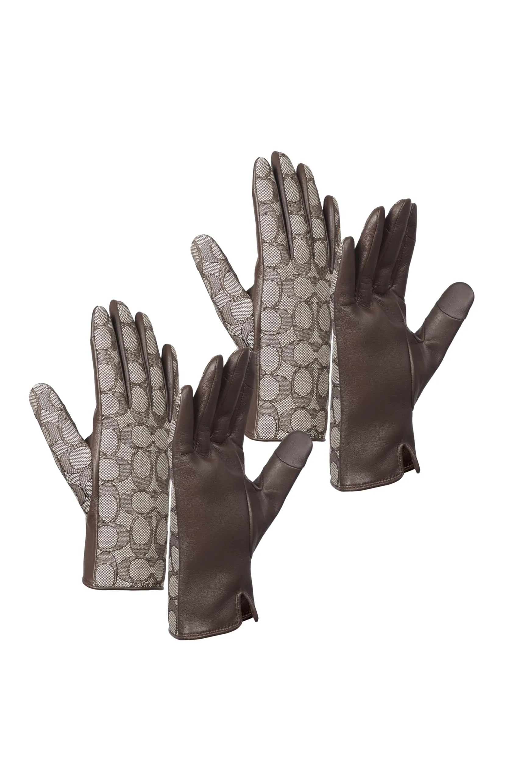 Coach SIGNATURE C LEATHER TECH GLOVE
