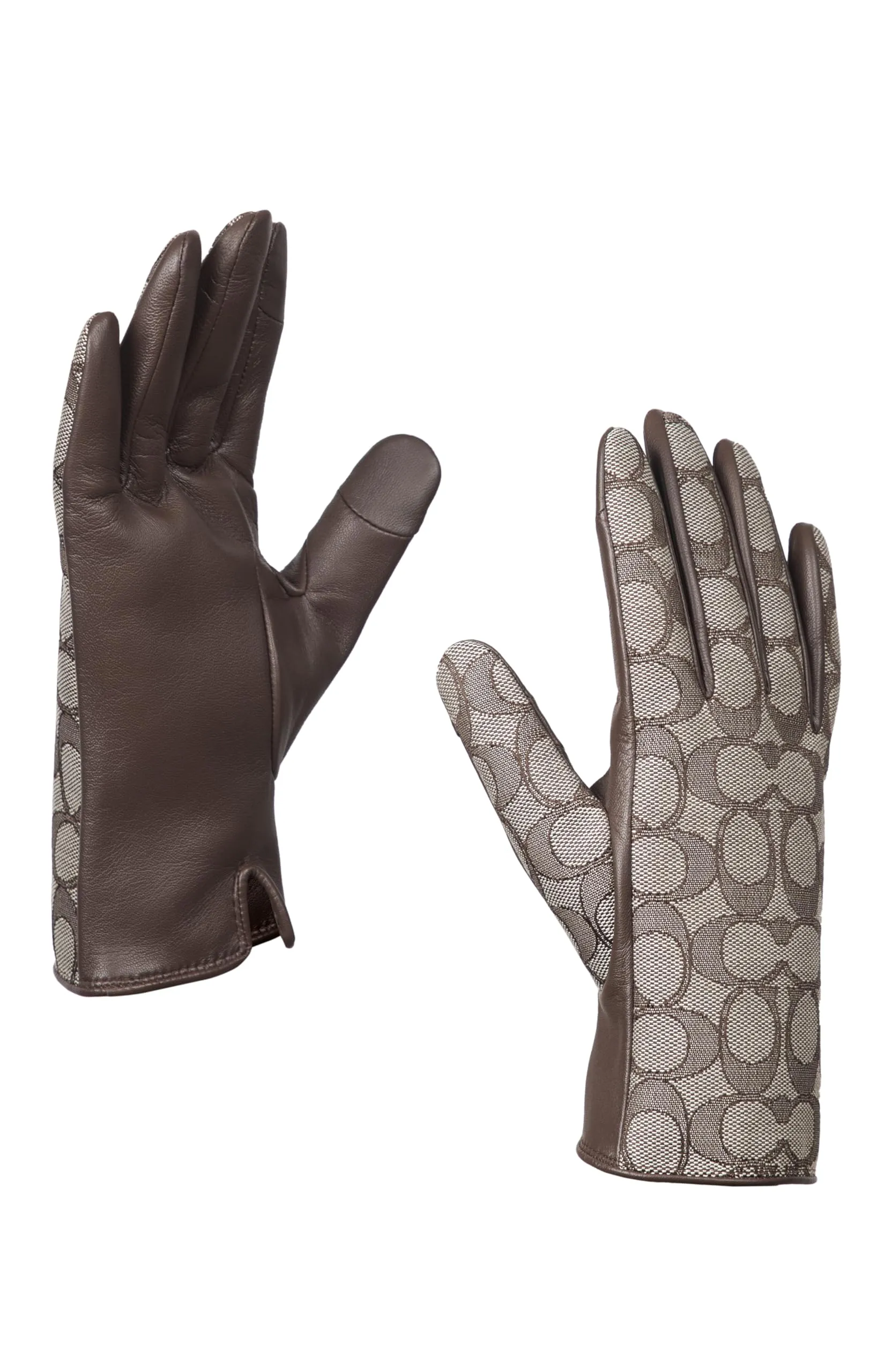 Coach SIGNATURE C LEATHER TECH GLOVE