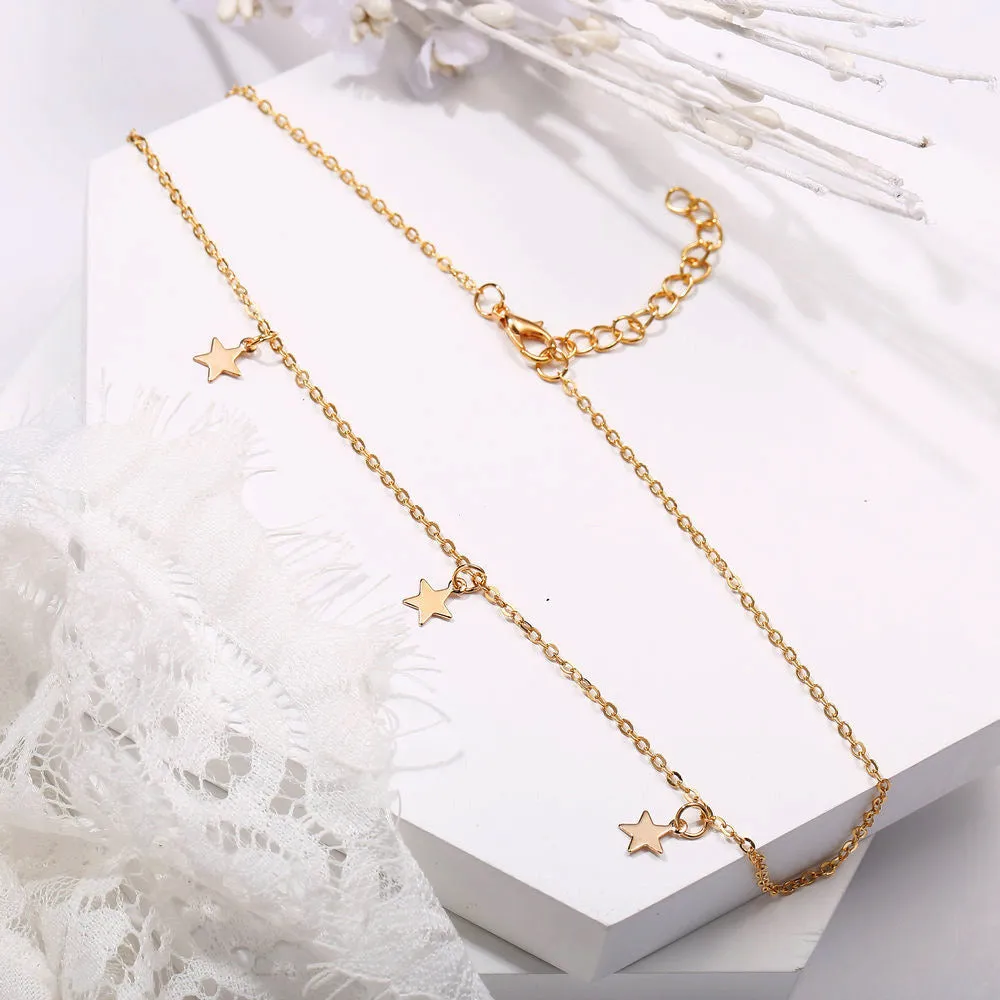 Combo Of 2 Gold Plated Stars and Thunder Storms Pendant