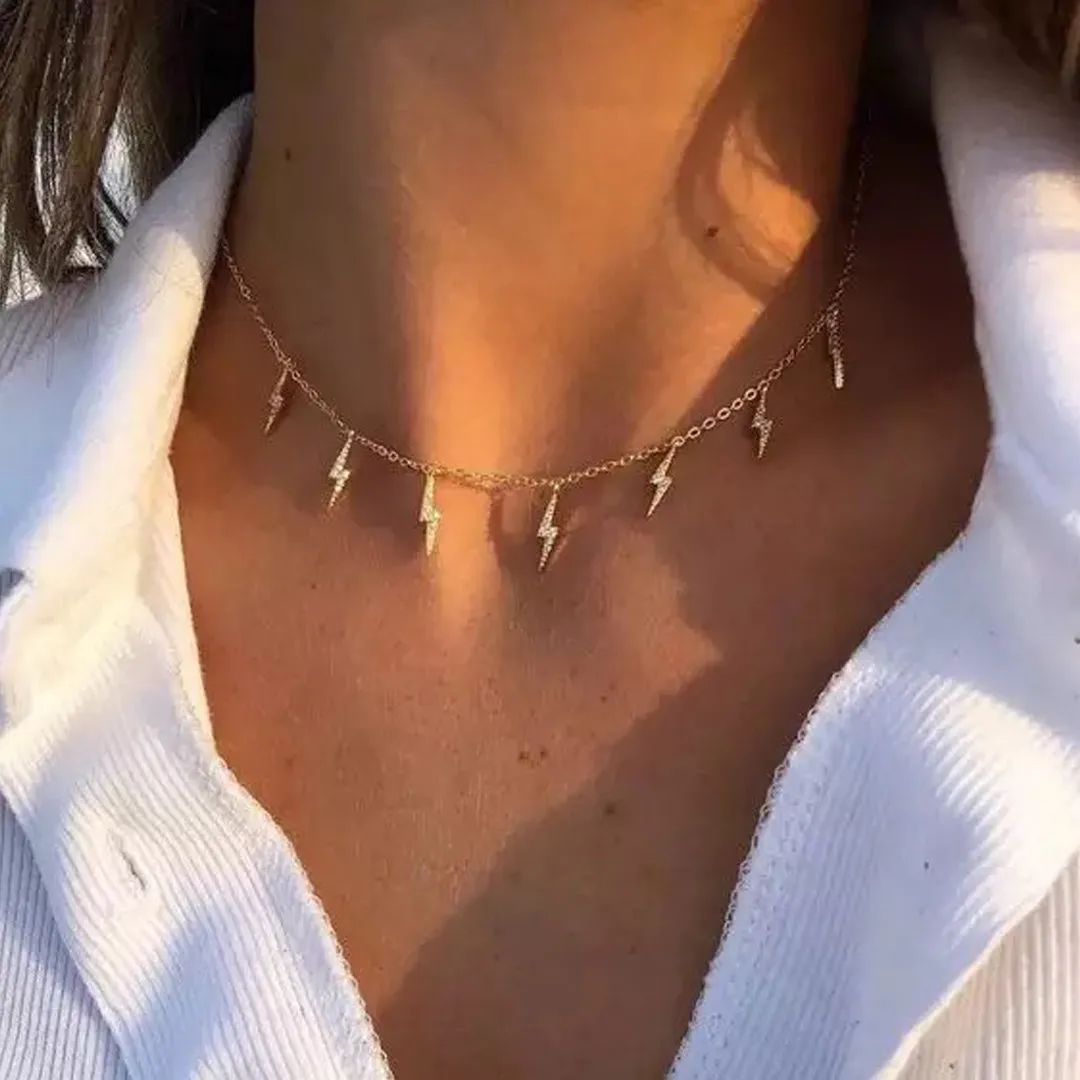 Combo Of 2 Gold Plated Stars and Thunder Storms Pendant