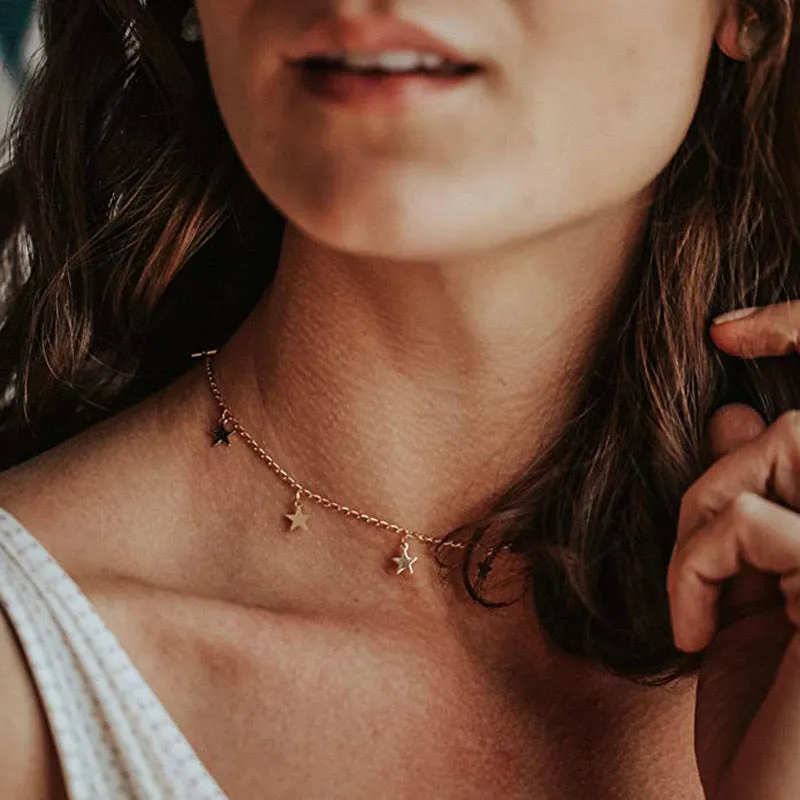 Combo Of 2 Gold Plated Stars and Thunder Storms Pendant