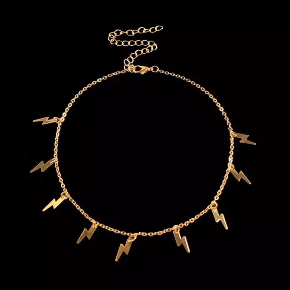 Combo Of 2 Gold Plated Stars and Thunder Storms Pendant