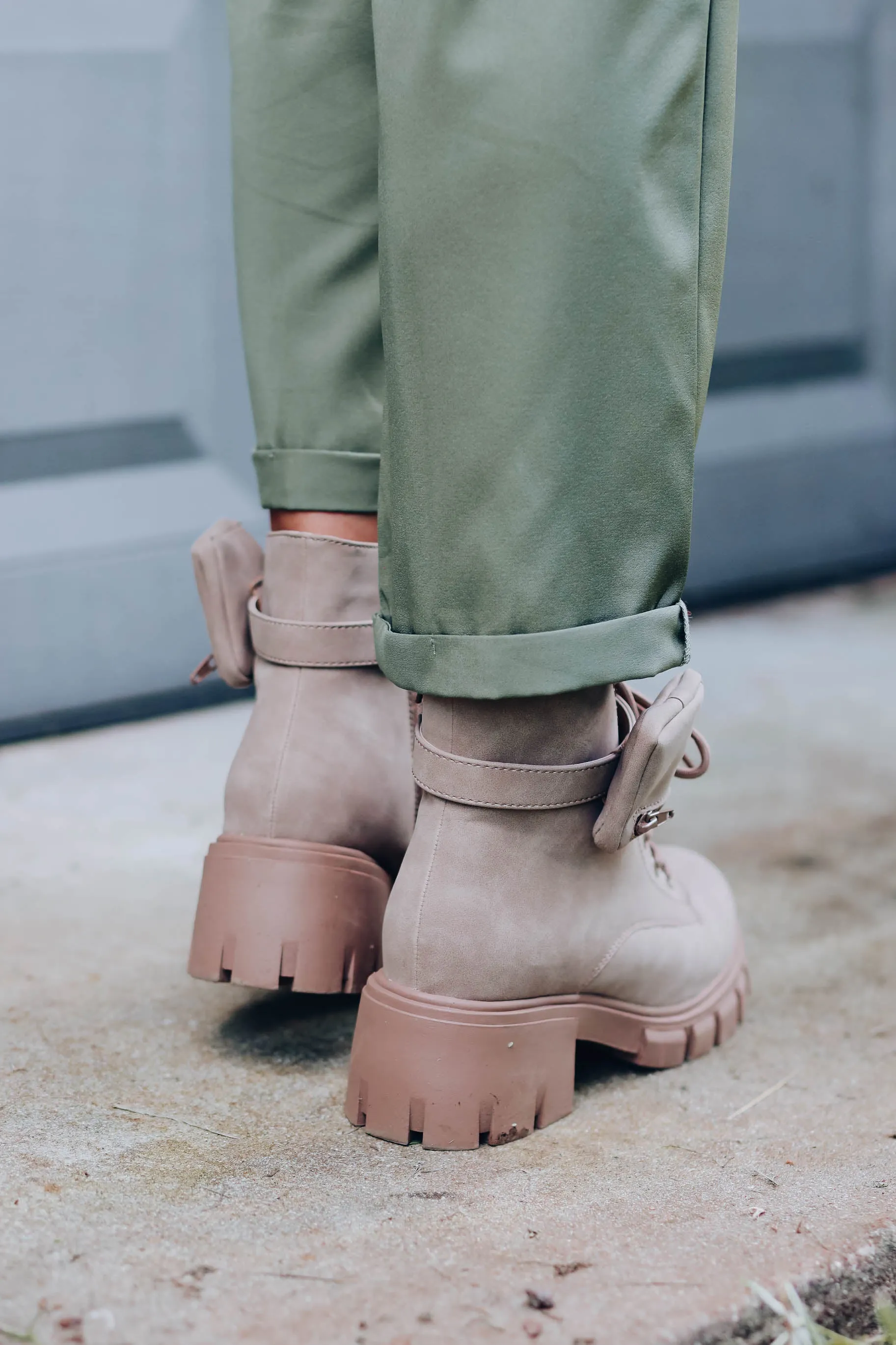 Cora Combat Boot by MIA Shoes - Taupe
