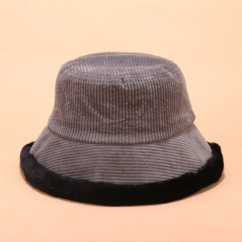 Corduroy Fuzzy Bucket hat