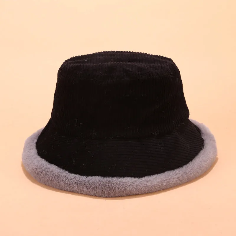 Corduroy Fuzzy Bucket hat