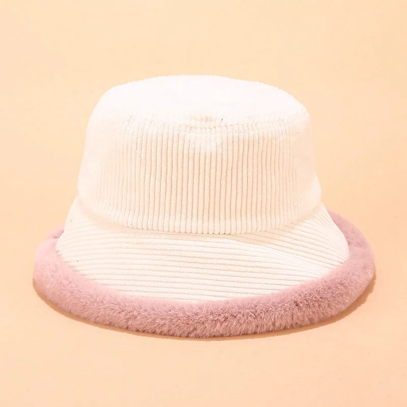 Corduroy Fuzzy Bucket hat