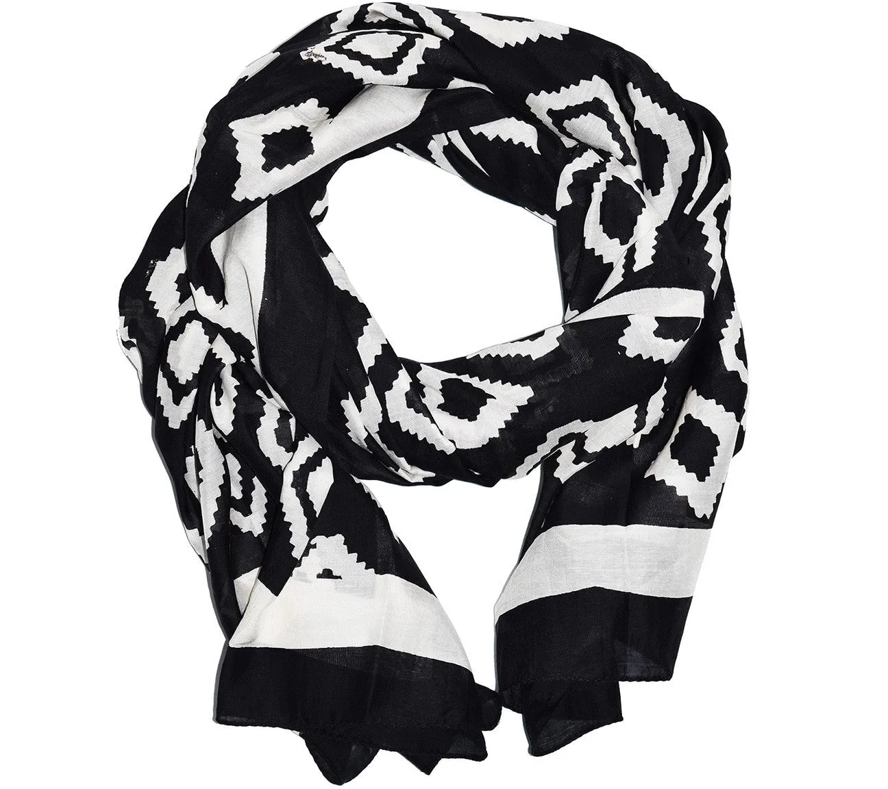 Cotton Silk Scarf | Bali Black