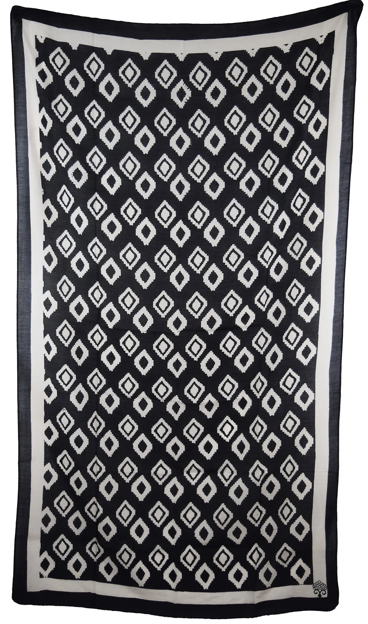 Cotton Silk Scarf | Bali Black