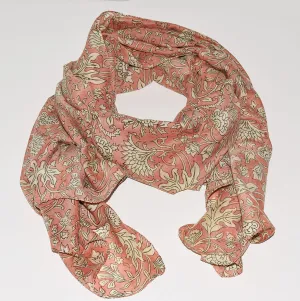 Cotton Silk Scarf | Garden Blush