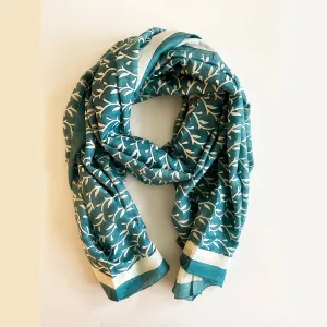 Cotton Silk Scarf | Vines Forest