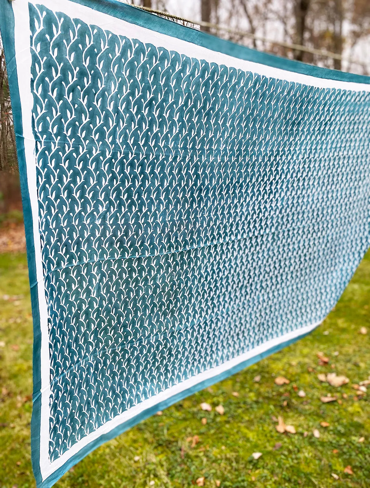 Cotton Silk Scarf | Vines Forest